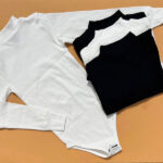 بادی یقه پنج سانتی فینگری سفید مشکی