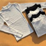 بلوز یقه پنج سانتی سفید مشکی