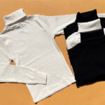 بلوز یقه اسکی فینگری سفید مشکی