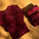 بلوز یقه گرد 3 سانتی(چری)