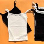 تاپ بندی بیسیک بلند سفید مشکی