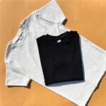 تیشرت قواره دار سفید مشکی