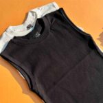 تاپ حلقه ای  یقه گرد 58 سفیدمشکی