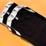 تاپ حلقه ای قواره دار سفید مشکی