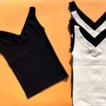 تاپ یقه هفت سفید مشکی