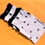 تاپ حلقه ای پاپیون ریز سفید مشکی