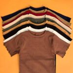 کراپ تیشرت چین دار نود 9