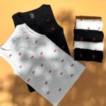 تاپ گلدوزی پاپیون سفید مشکی