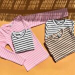 بلوز یقه گرد راه راه