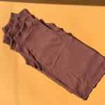 تاپ یقه پنج سانت تک رنگ قهوه ای